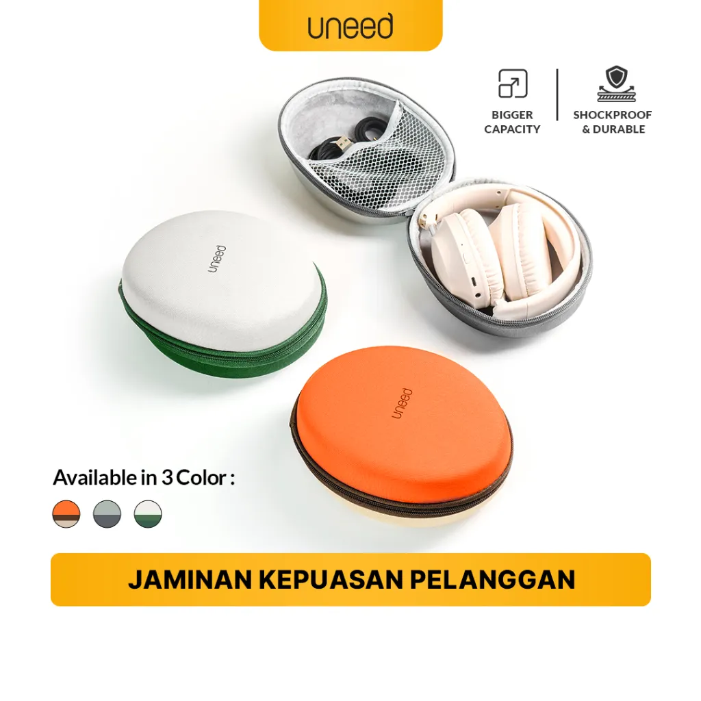 Uneed Hardcase Storage Bag for Wireless Headphone / Powerbank / HDD Etc -UHC407