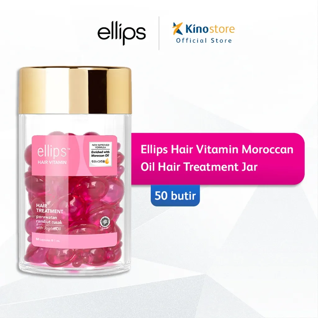Ellips Hair Vitamin Moroccan Oil Hair Treatment Jar 50 Butir