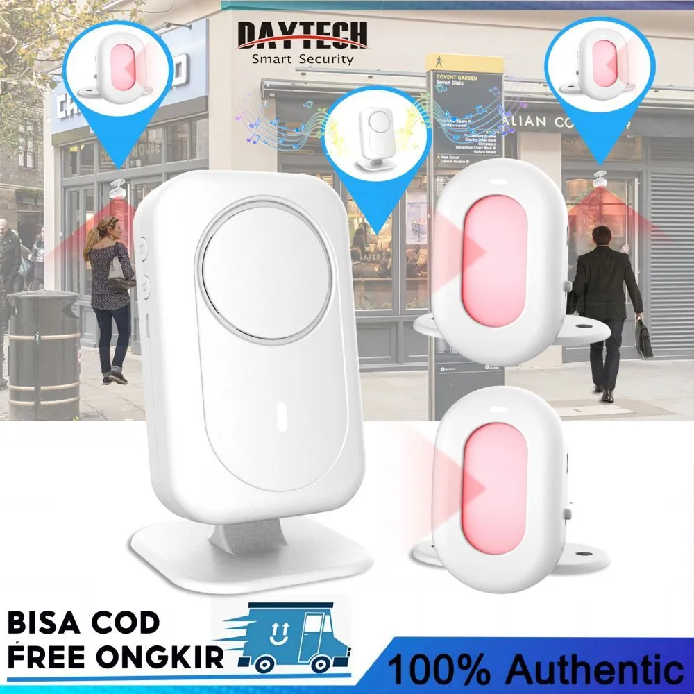 Daytech HW10 Sensor Gerak Toko 360° - Anti Maling Alarm Toko 24 Jam Infrared, Diskon Ramadan
