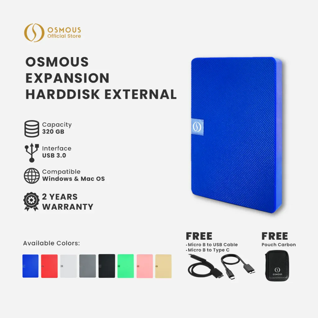 Osmous Expansion Hardisk HDD External 320GB USB 3.0 Portable Storage