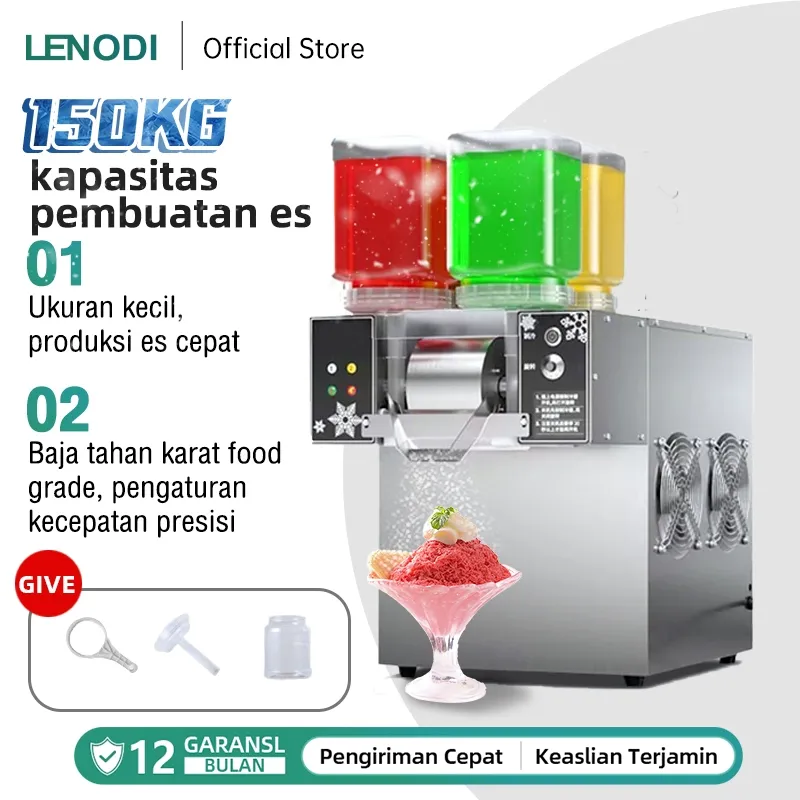 LENODI Mesin es salju es mesin smoothie es mesin es mesin es mesin kapas es mesin korea -mesin es salju merah bergaya merah