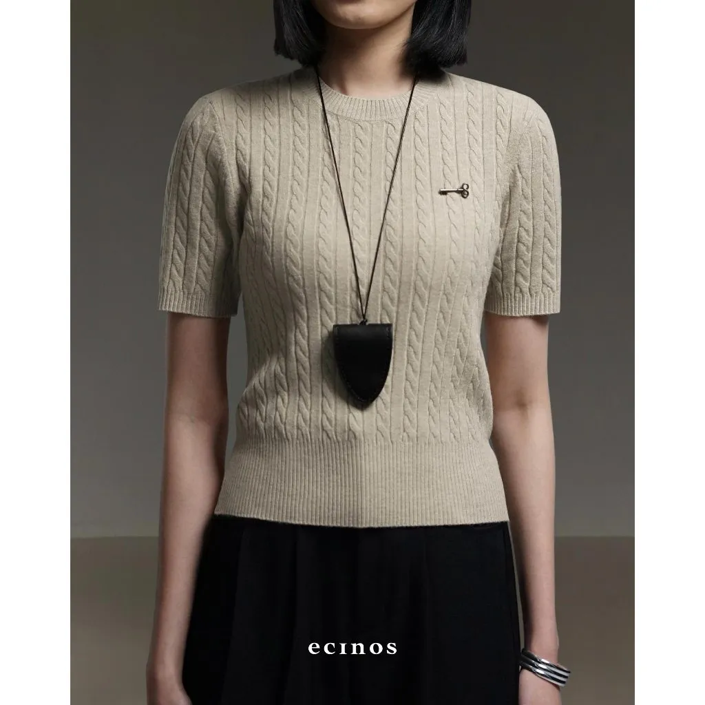 ECINOS - Cherise Cable Knitted Top | Baju Wanita | Kaos Wanita