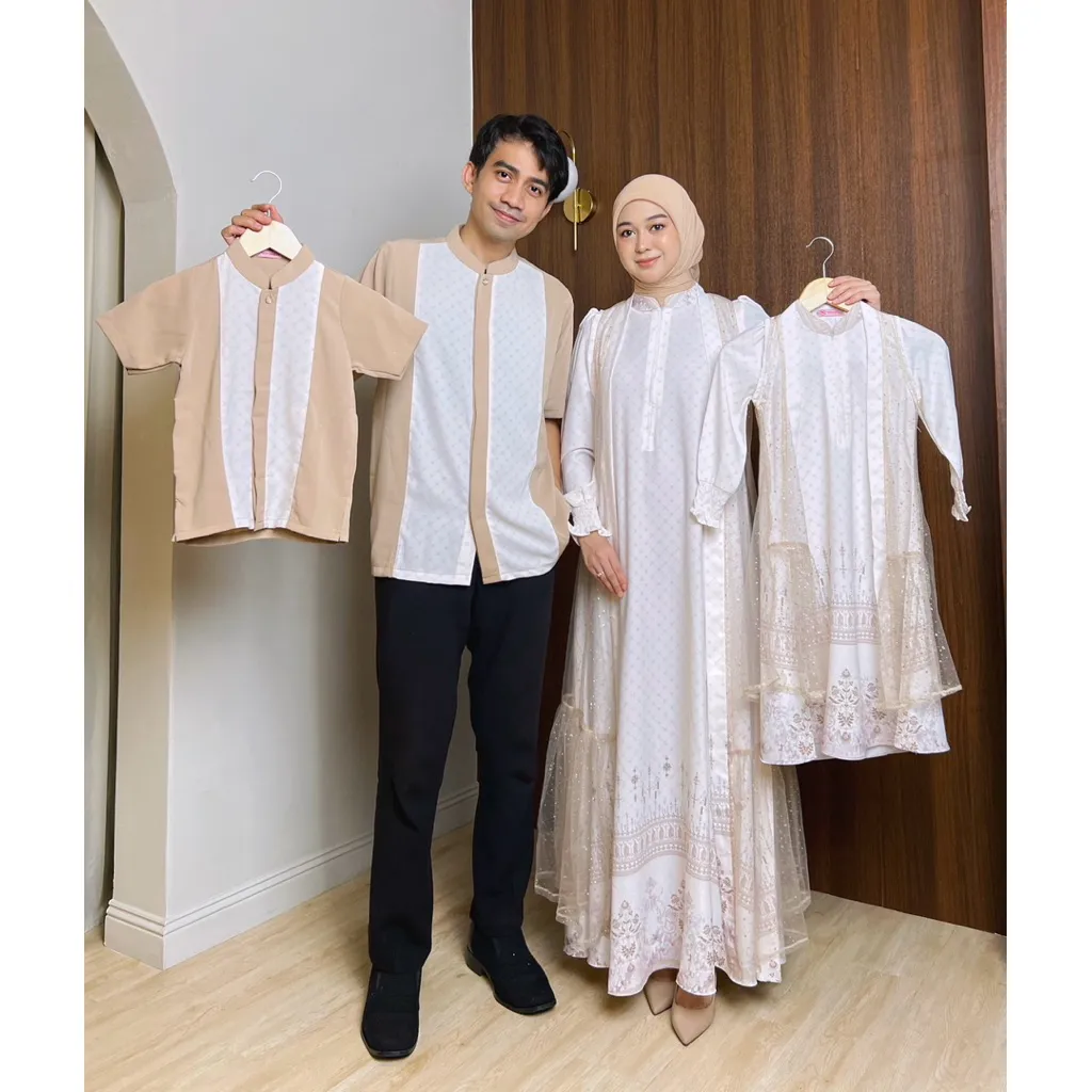 NNFashion | Sarimbit Novella Raya Series Lebaran 2026 Terbaru One set FAMILY Couple  Keluarga Kemeja Ayah Anak Gamis Ibu anak  Syari Koko Muslim