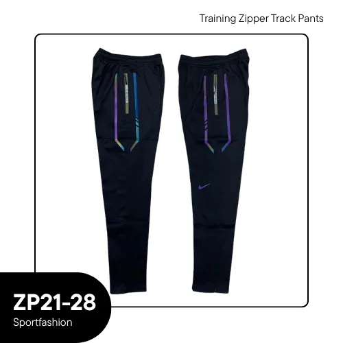 Celana Training Zipper Track Pants Branded Import / Celana Panjang Olahraga Premium Pria Wanita Warna Hitam