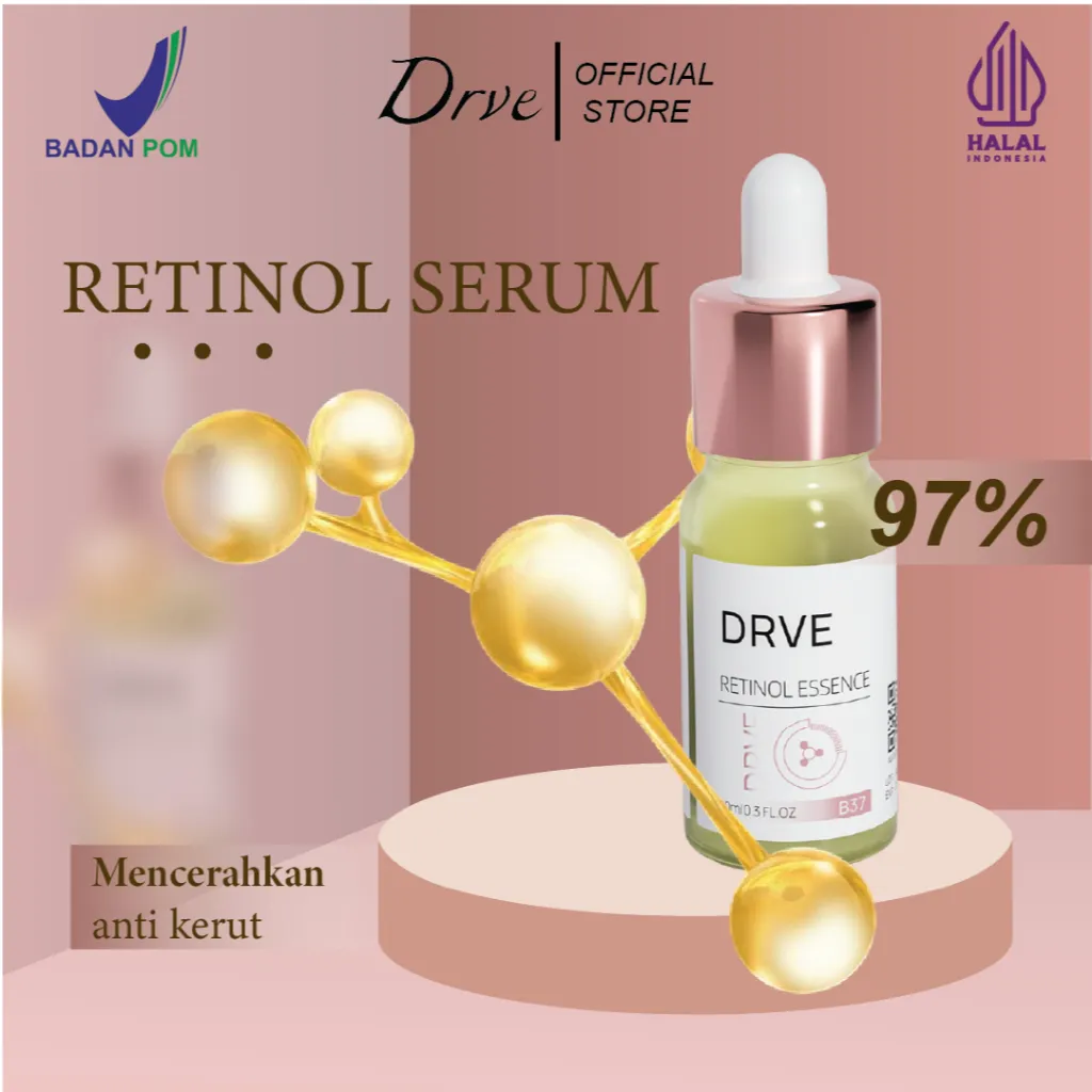 Drve Retinol Essence anti penuaan | Untuk Kulit Sensitif Mengandung Niacinamide Mencerahkan Melembabkan Kulit retinol serum retinol moisturizer