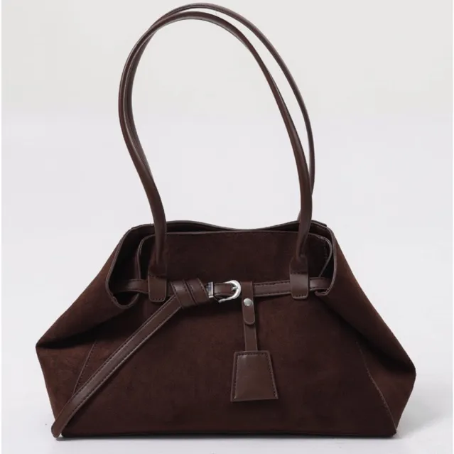 SOMMER Gaia's Bag - Tas Bahu Wanita Suede Coklat Elegan Shoulder Bag Fit Ipad 13" - Tote Bag Korea