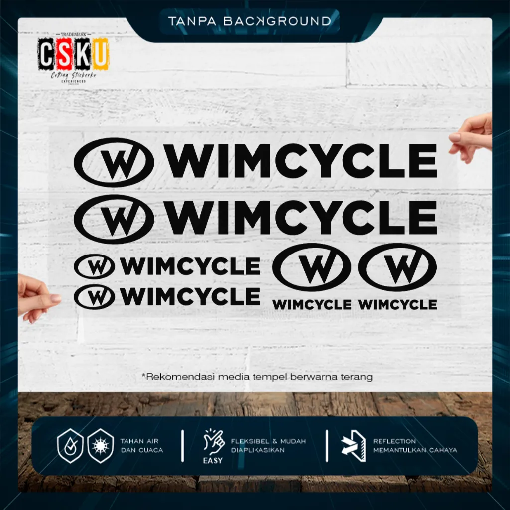 Cutting Stiker Wimcycle Variasi Sepeda Sticker Frame Aksesoris Body Style Lipat Keren Decal Striping Bike Road Fixie Mtb Balap Timbul Universal Murah Reflective Nyala Tahan Air Bodi Hologram Batang Gunung Anak Sepedah Kustom Modif