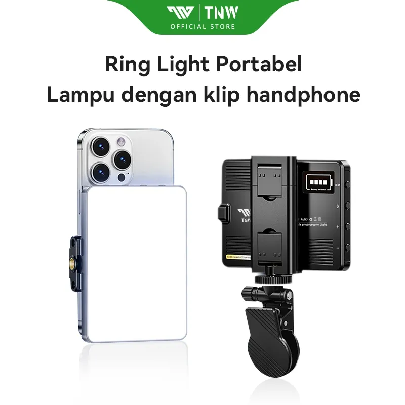 TNW D25 Selfie Light Mini Portable LED Lampu FOTOGRAFI Lampu Selfie Pocket Light Video Lampu Untuk Selfie Live Konten Kreator