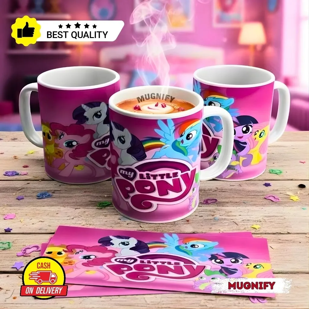 Gelas Mug Unicorn My Little Pony Mug Cute untuk Kado Anak Perempuan