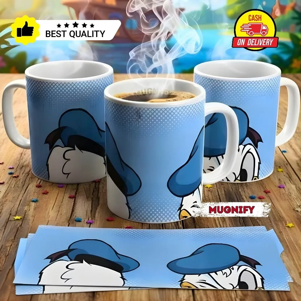 Gelas Mug Anak Bergambar Karakter Lucu Donal | Kado Hadiah Anak Gelas Mug Kartun