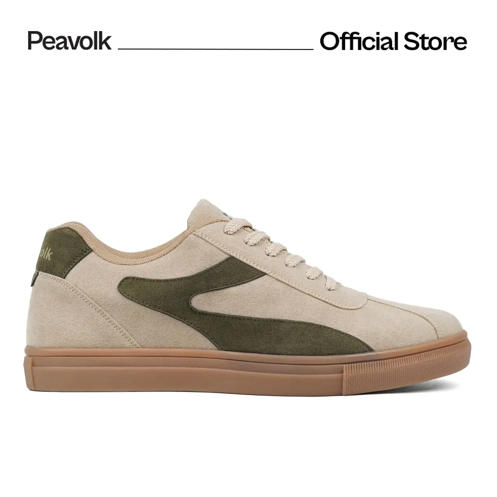 Peavolk  - Plume 02 Cream Sepatu Sneaker Pria Wanita Suede Low Top Gum Unisex