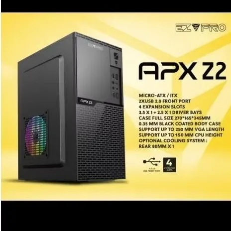 casing cpu dan psu 500 watt full set