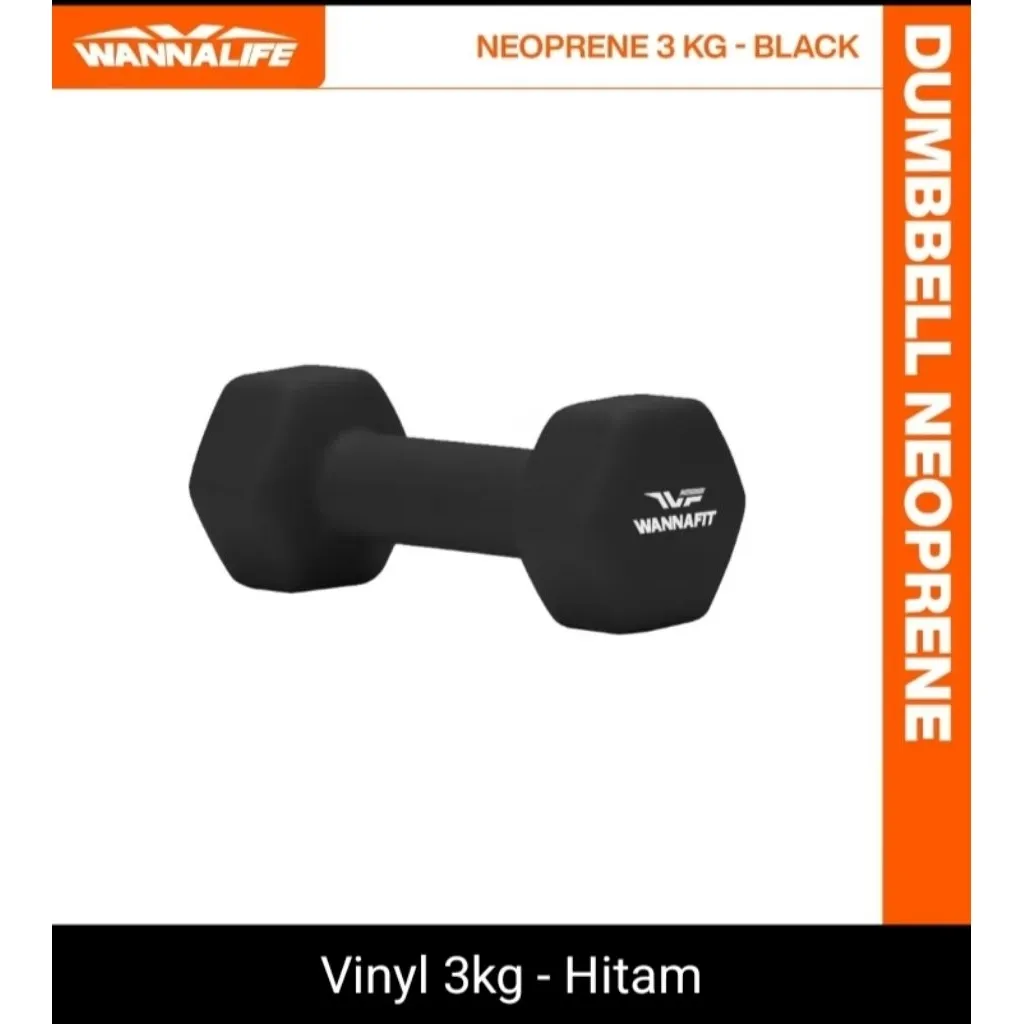 Dumbell Dumbbell Barbel Neoprene Vinyl Wannafit 3kg