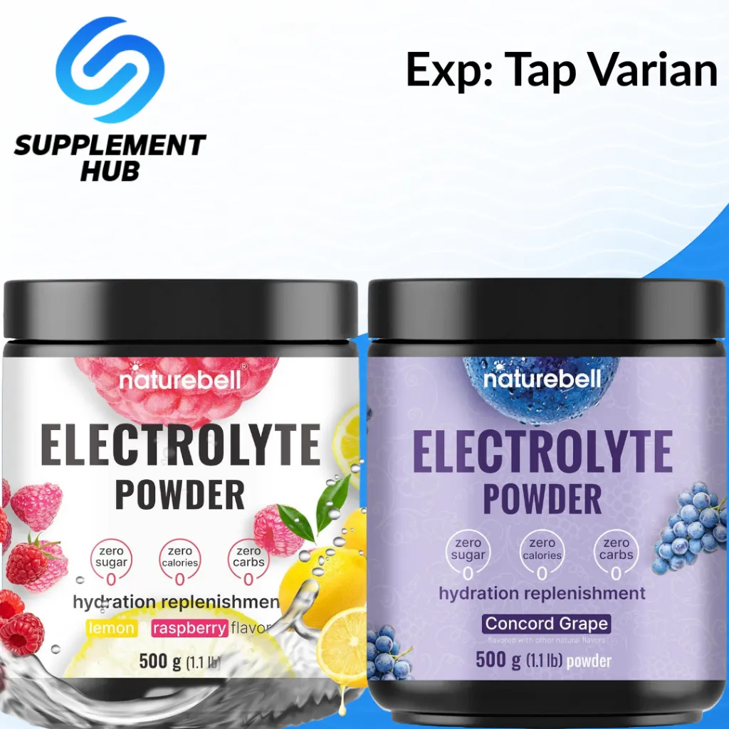 NatureBell Electrolytes Powder No Sugar, 76 Servings | Keto Fast Hydration Powder - 1000mg High Potassium, Minerals & Coconut Water - Raspberry Lemonade Flavor