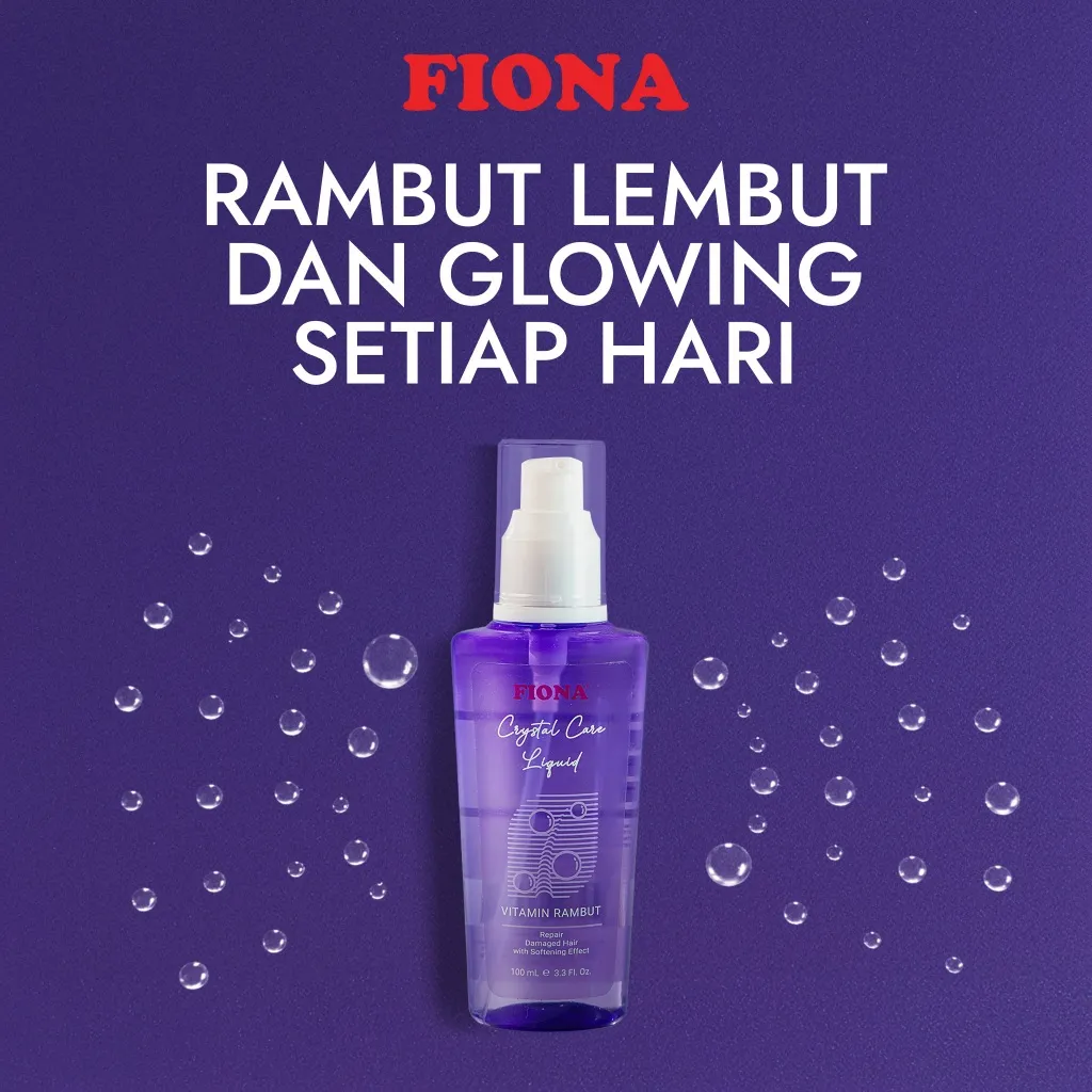Fiona Crystal Care Violet Vitamin Rambut 100ml – Perawatan untuk Rambut yang Kering dan Kasar Bercabang
