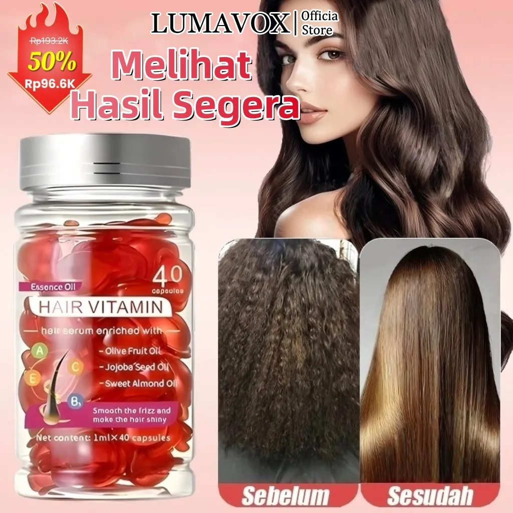 LUMAVOX serum rambut kering dan mengembang vitamin rambut rontok dan kering pelembut rambut kering dan ngembang pelurus rambut permanen