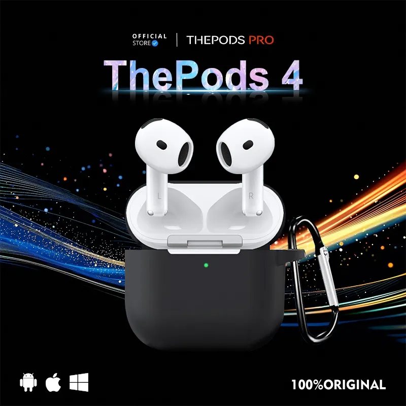 THEPODS Gen 4 Mirrorspace Earphone Bluetooth Generasi 4 Anti Noise Cancellation GEN 4 ANC With IMEI & Serial Number Detectable+Spatial Audio iPhone With Android IPX5 Waterproof Wireless Charging - Suara 3D Jernih TWS Bluetooth /Headset Bluetooth iPhone