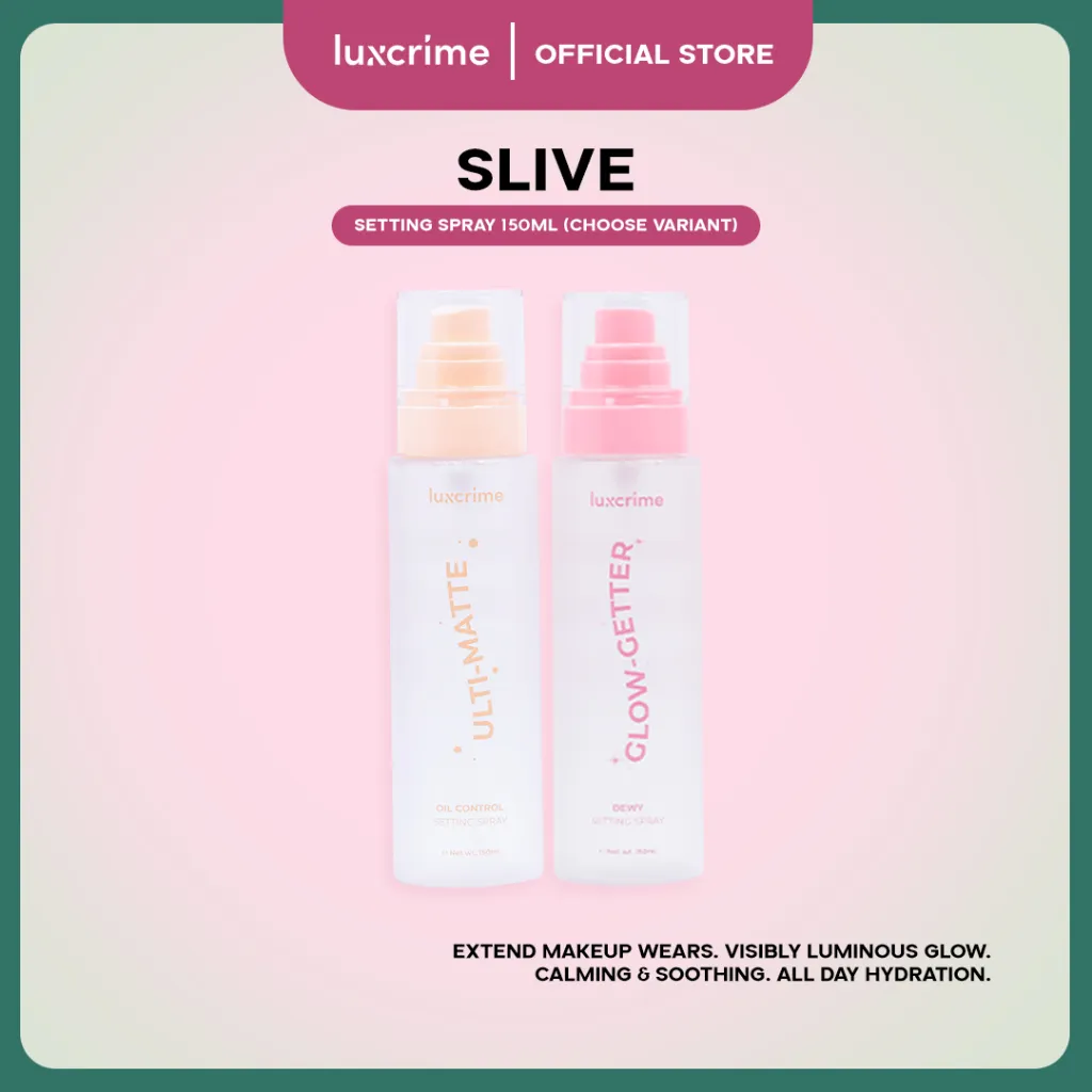 [SLIVE] Luxcrime Setting Spray - Untuk Makeup Tahan Lama Transferproof & Melembabkan Kulit Tahan 24 Jam