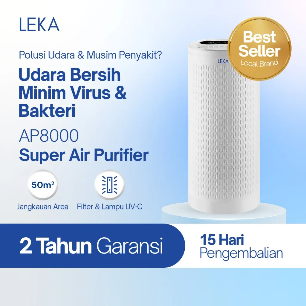 LEKA - AP8000 Super Air Purifier - HEPA13 UV-C Ion Negatif
