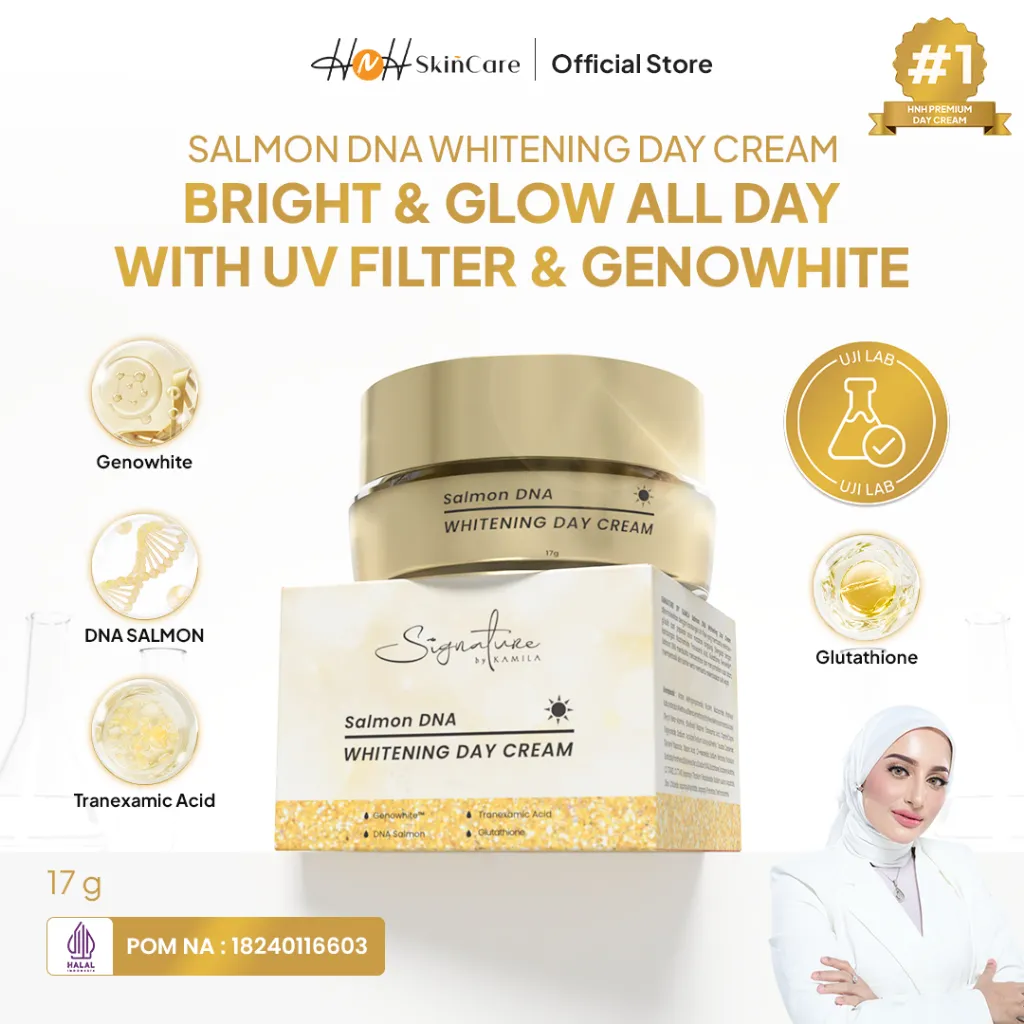 Signature by Kamila - Salmon DNA Whitening Day Cream - Cream Pagi Glowing untuk Mencerahkan Wajah