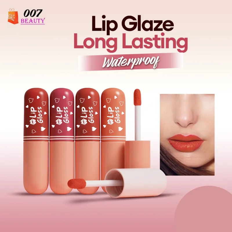 CINDYNAL Capsule Lip Glaze Mini 10 Varian – Lip Glaze Mini dengan 10 Pilihan Warna, Lip Tint Glossy