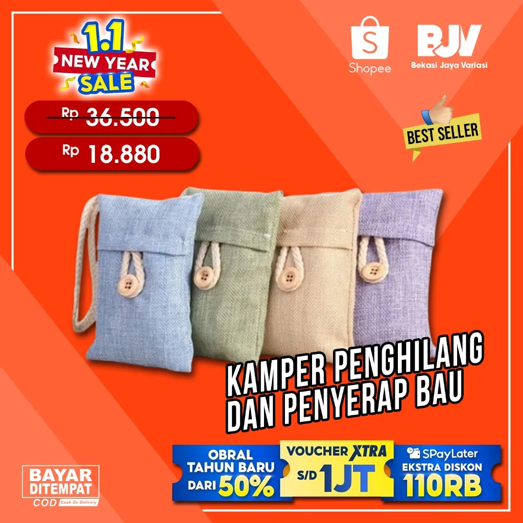 Kamper Penghilang dan Penyerap Bau Mobil dan Ruangan / Natural Bamboo Charcoal & Air Purifier