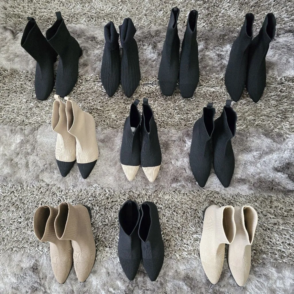 Cher&Son KNITTED BOOT | Winter Boot | Boot Fashion Wanita | Ankle Boot | Knee Boot | Boot musim dingin | Boot Wanita