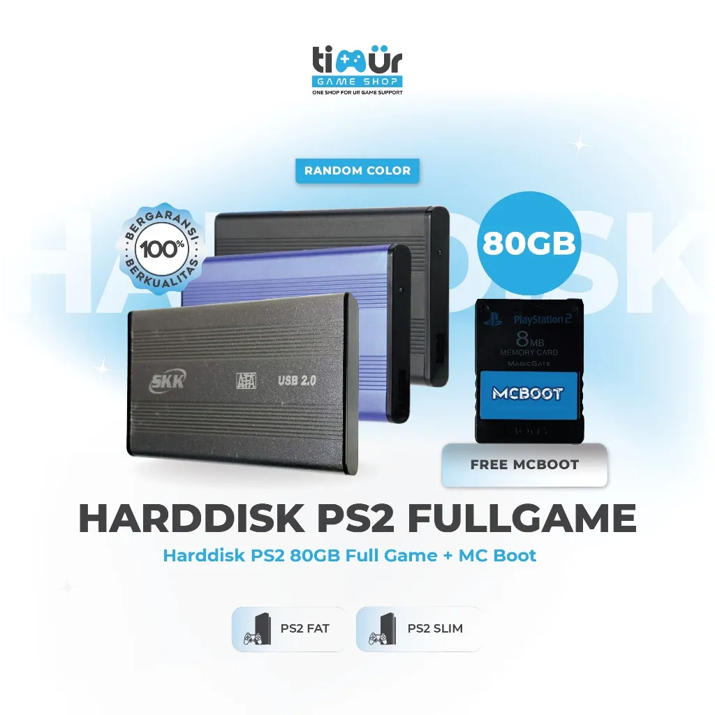 Harddisk Hardisk Eksternal Luar PS2 Support Semua PS2 80GB