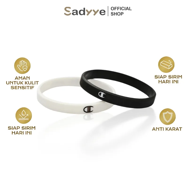 Sadyye Gelang Silikon Sederhana Lebar Halus 8mm Isi Cekung Multiwarna Opsional Untuk Pria Dan Wanita
