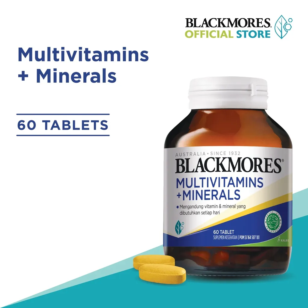 Blackmores Multivitamins + Minerals 1 Tablet Sehari Isi 60 Tablet (Membantu Memelihara Kesehatan) BPOM Halal
