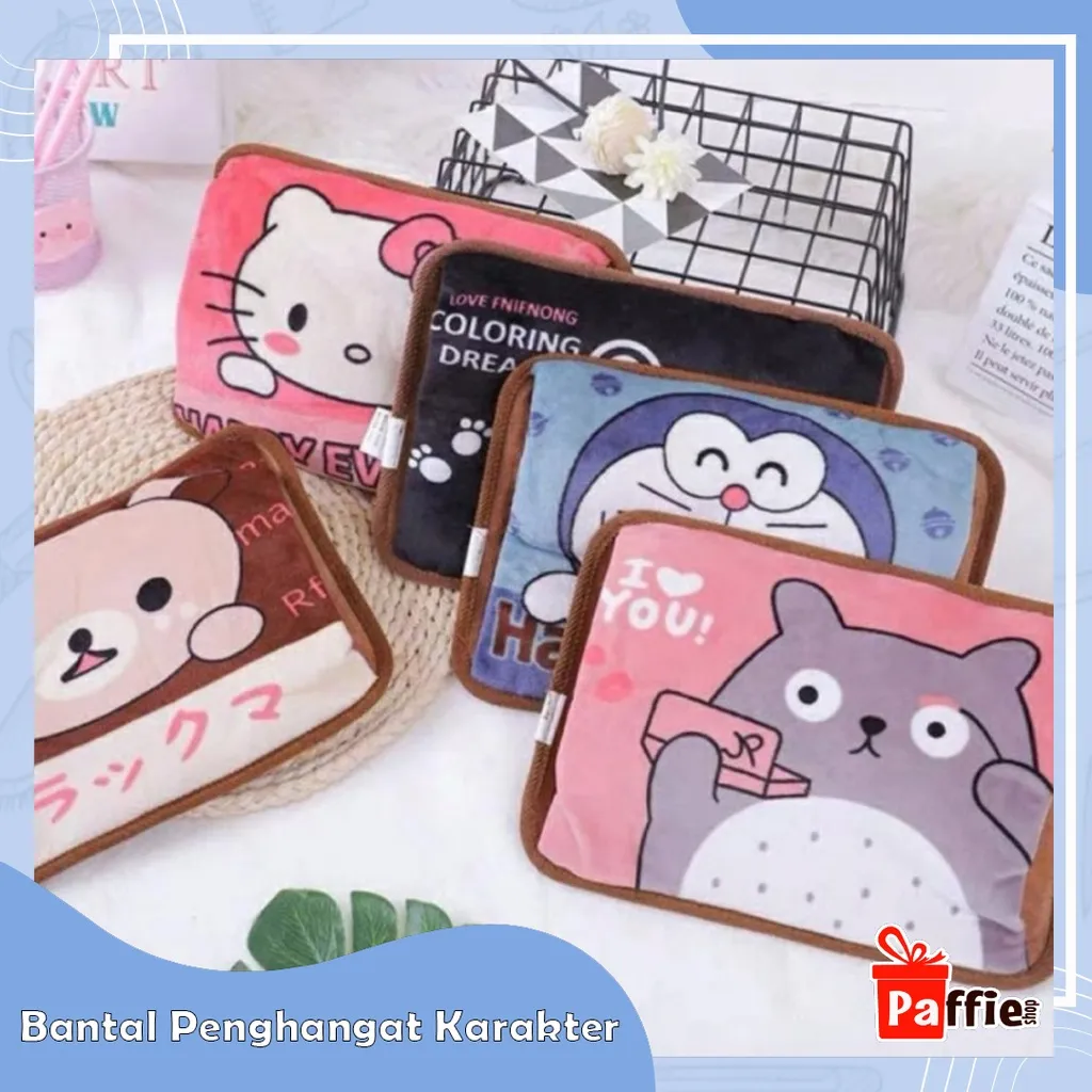Bantal Penghangat Karakter Elektrik Terapi Air Panas Heating Pad Home