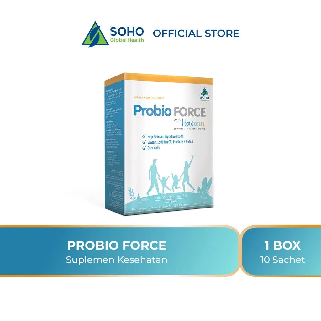 Probio Force with HOWARU Suplemen Saluran Pencernaan 1 Box @10 Sachet