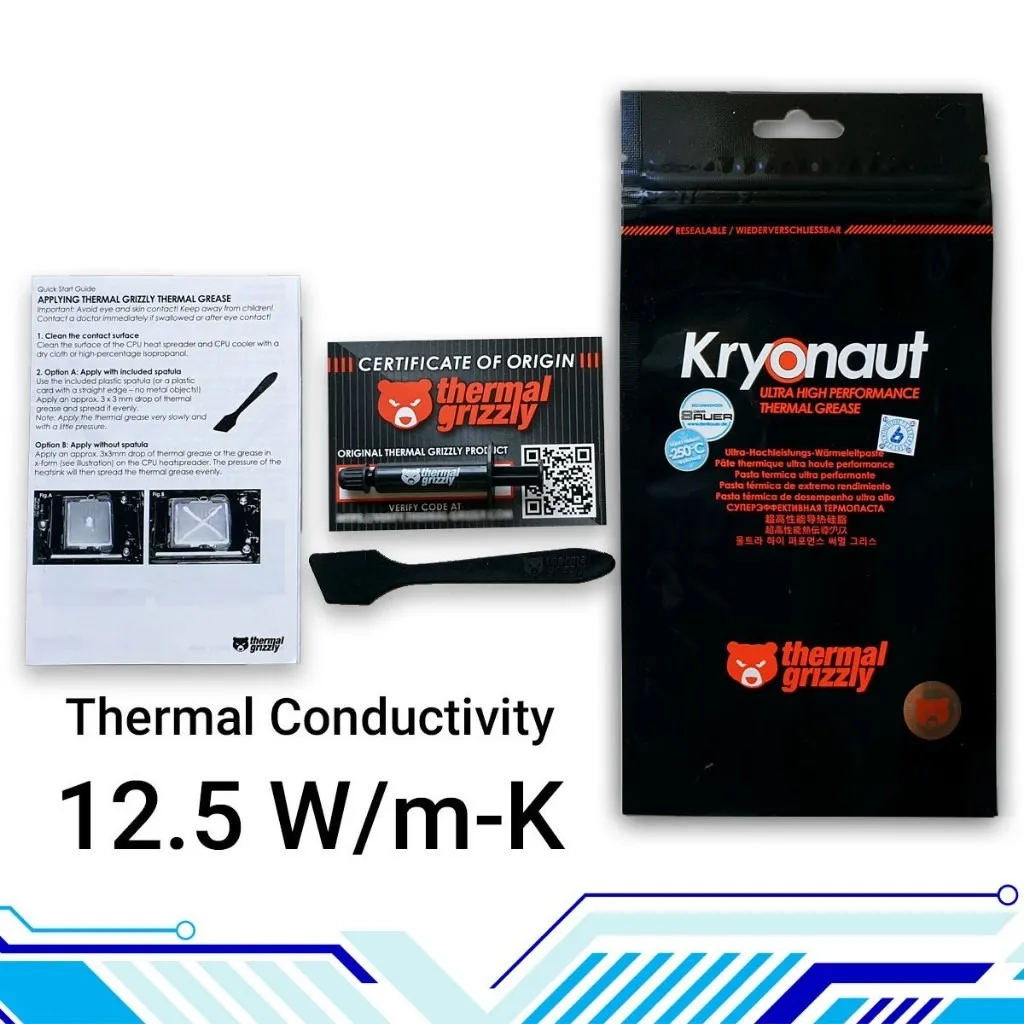 THERMAL GRIZZLY Kryonaut Aeronaut Hydronaut Thermal Paste 1 Gram
