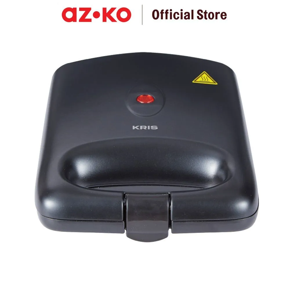 AZKO Kris Sandwich Maker 1 Slice - Hitam Matte Pembuat Roti Lapis Alat Pemanggang Cetakan Sandwich Anti Lengket Perlengkapan Dapur