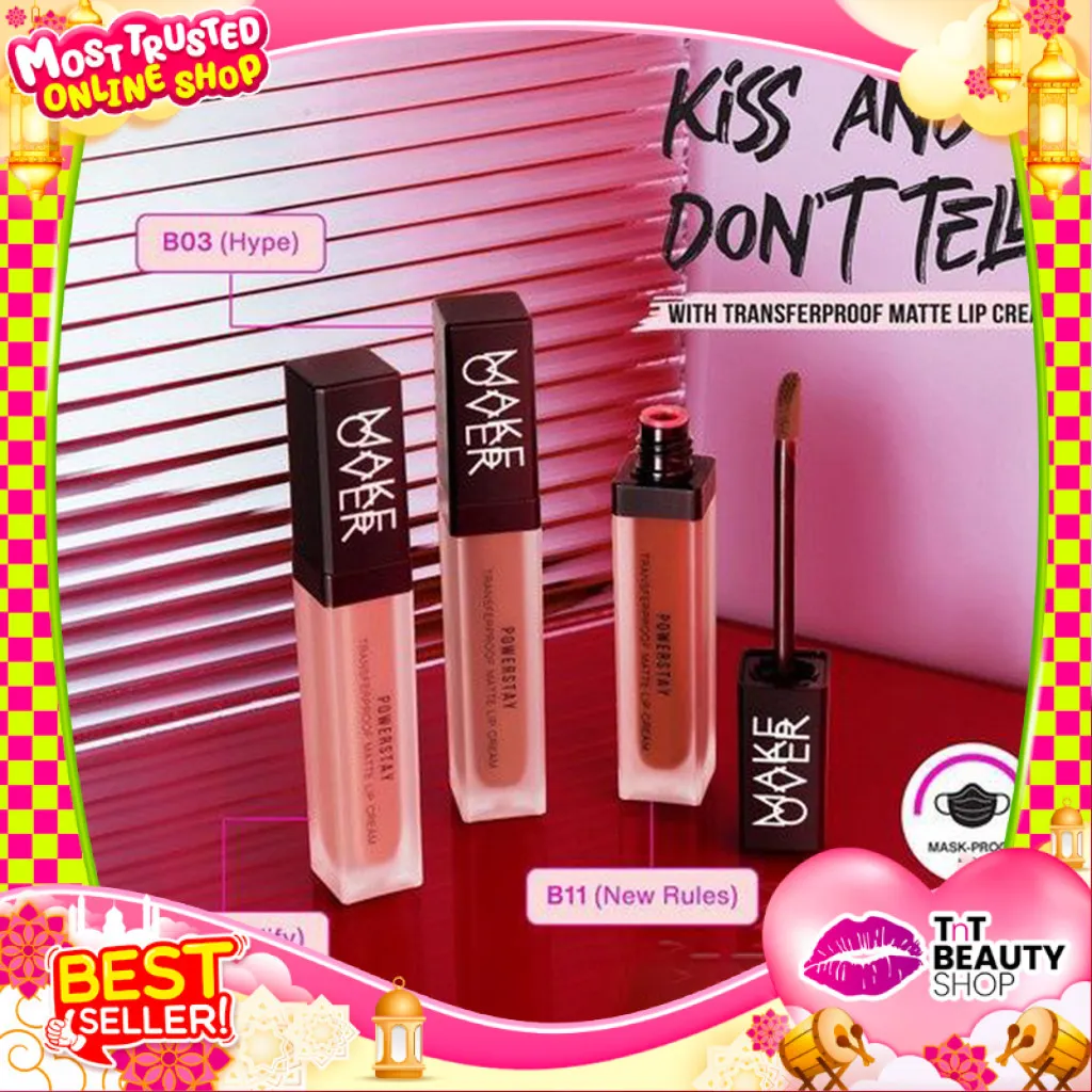 MAKE OVER Powerstay Transferproof Matte Lip Cream | MakeOver Powerstay | TnT Beauty Shop