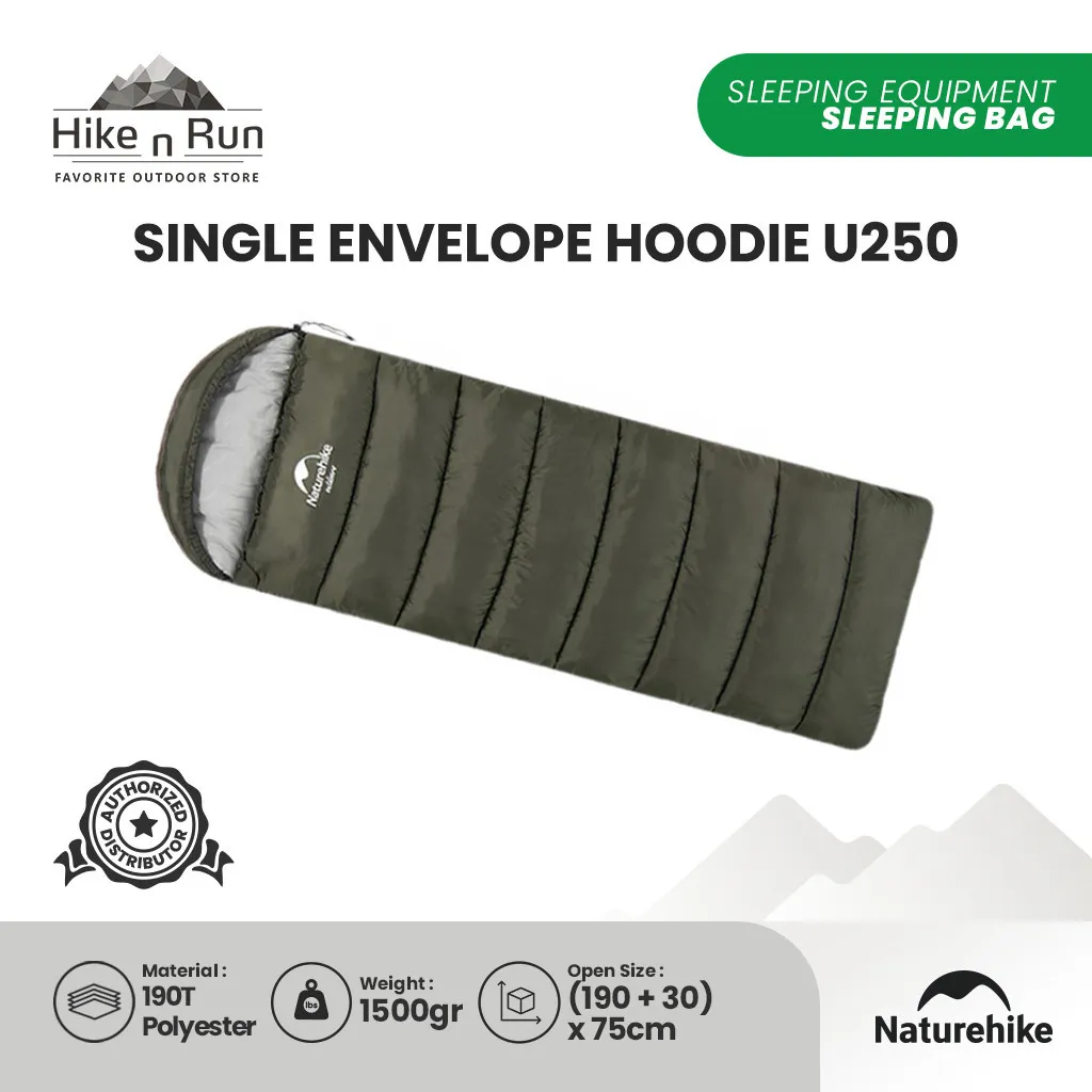Naturehike Sleeping Bag NH20MSD07 U250 – Hangat hingga 3°C Camping Outdoor
