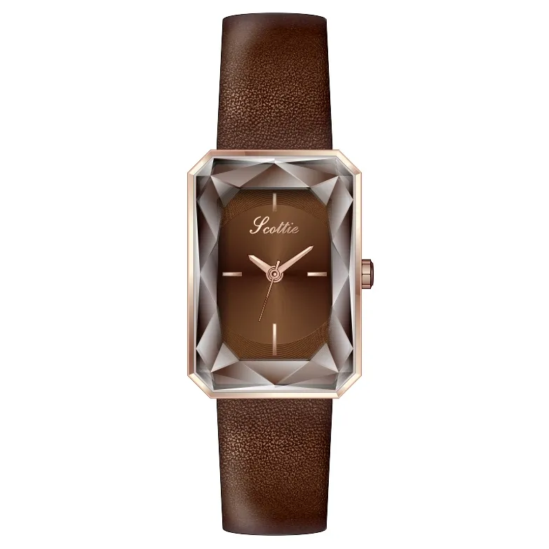 Scottie Jam Tangan Wanita Elodie Strap Leather Kulit Asli Original Elegant Tahan Air Jam Tangan Cewek