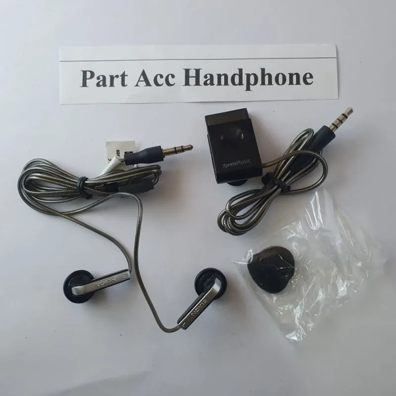 headset handset handfree handsfree earphone nokia colokan jack audio 3.5mm