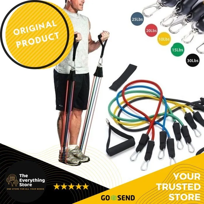 11 in 1 Pro Resistance Band / Resistance Tube Fitness Gym Yoga Pilates