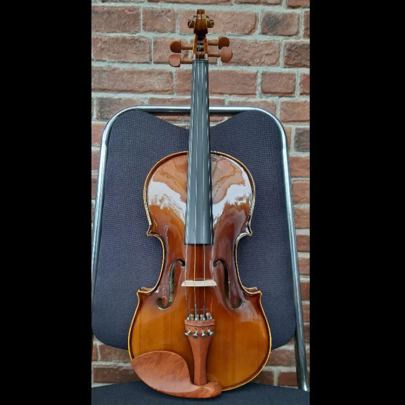 Biola Violin Pemula Beginner Shifen 401 Upgrade Tailpiece Fine Tuner Fitting Up Bridge Soundpost Ukuran Size 4/4