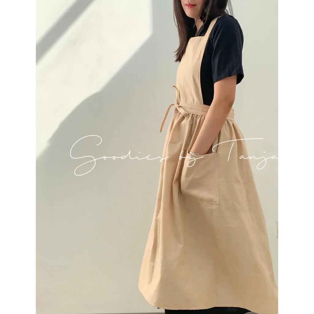 Anne Linen Apron / Celemek Korea / Pinafore / Cottagecore