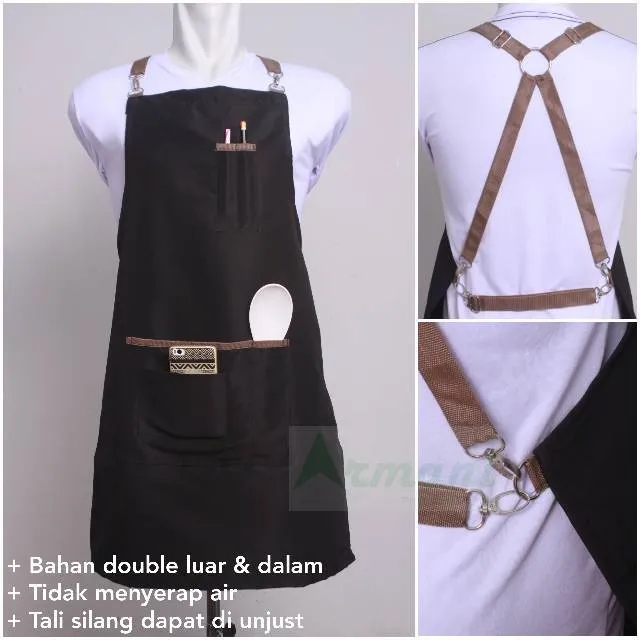 CELEMEK MASAK APRON MASAK APRON BARISTA CELEMEK BARISTA APRON CELEMEK APRON BARBERSHOP A17