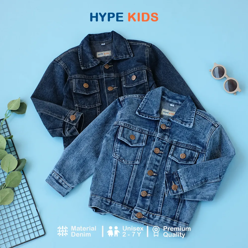 Hypekids Denim Jacket - Jaket Jeans Anak Usia 2 - 7 Tahun Unisex