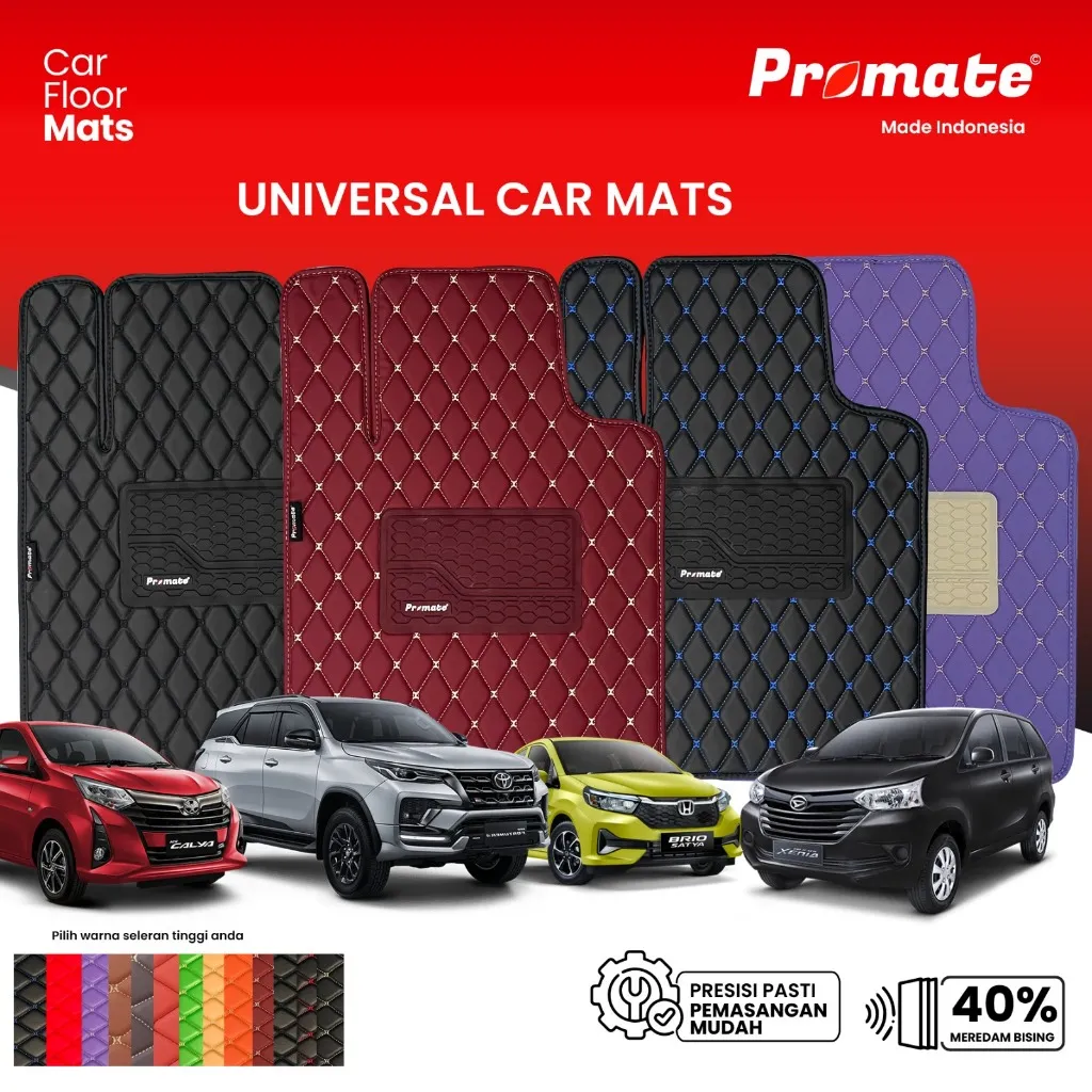 JK Karpet Mobil kulit 5 Pcs 2 Baris waterproof premium|Universal bisa diaplikasikan ke semua mobil