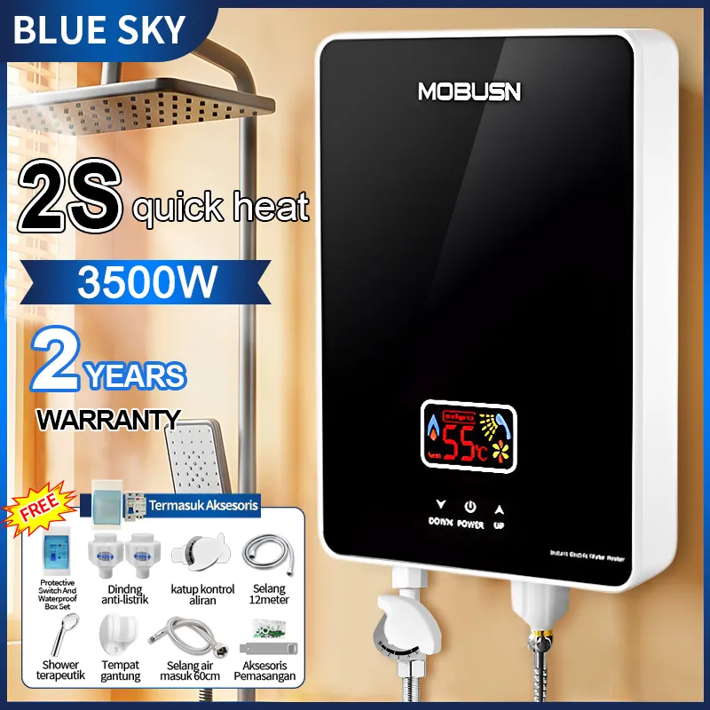 BLUE SKY Pemanas air listrik instan yang dipasang di dinding/Water heater/pemanas air listrik