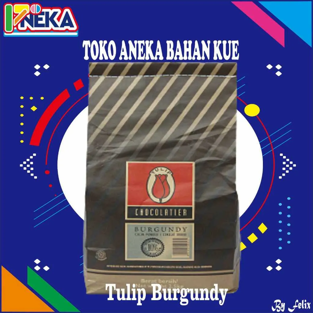 Cokelat bubuk tulip burgundy 2.5kg [1sak]