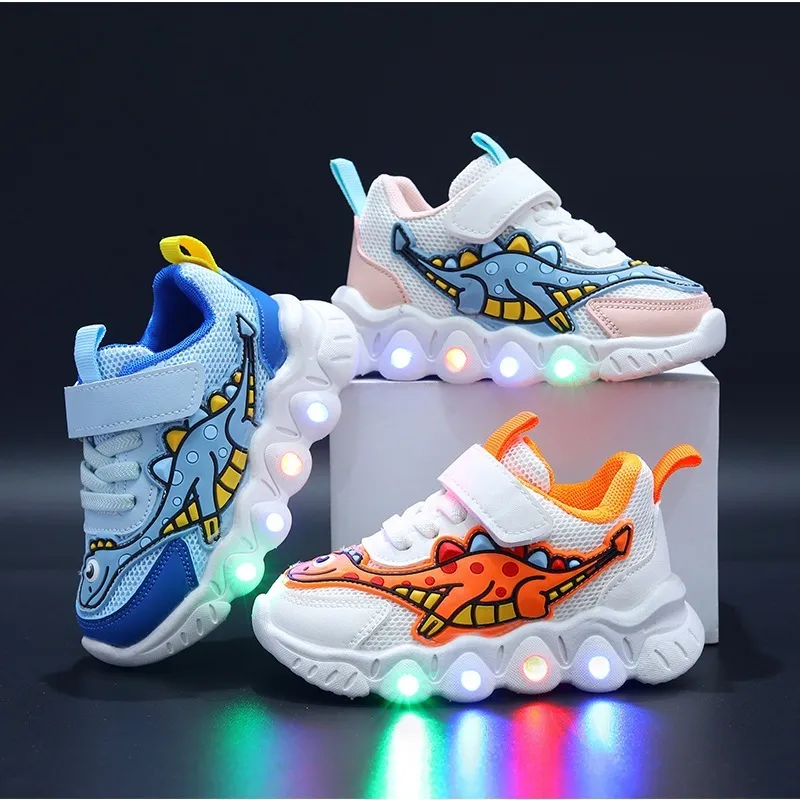 SEPATU LED ANAK DINOSAURUS TREX 007