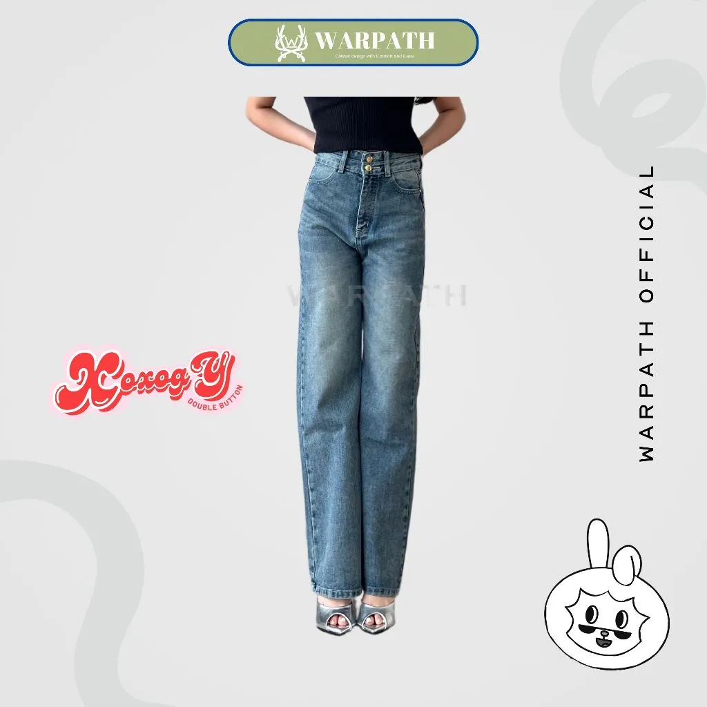 WARPATH - Celana Jeans Kulot Highwaist Xoxogy 8891 Jeans Retro Celana Panjang Wanita Non Stretch