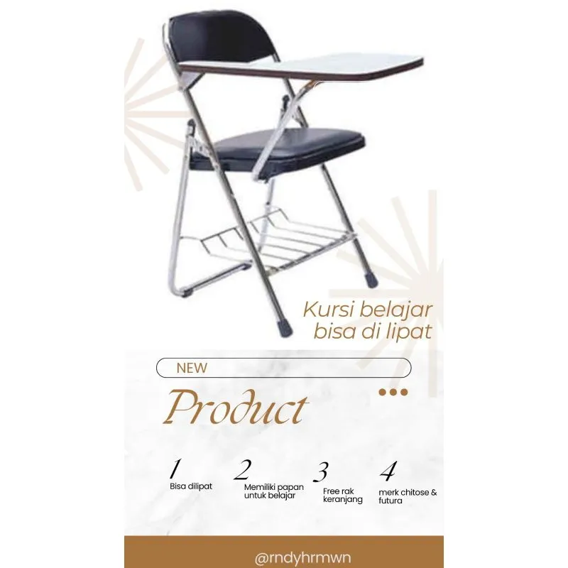kursi kuliah/belajar,kursi kampus,kursi belajar anak/dewasa merk chitose/futura