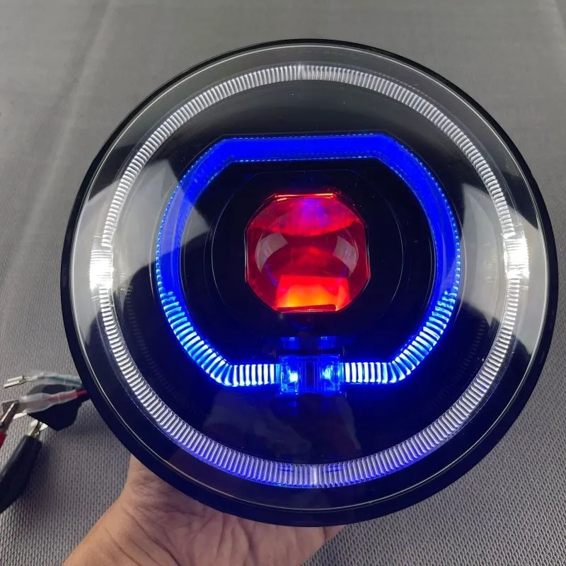 LAMPU LED PROJECTOR  BILED 7 INC-5.75 INC LAMPU UTAMA CR7 BILED BULAT 7 INC PLUS DEVIL EYE BILED PIW PIW 60 WATT JEEP HARLEY ROYAL ENFIELD W175 NINJA SR XSR